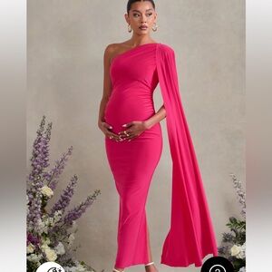 Club L London AMARYLLIS HOT PINK MATERNITY dress
